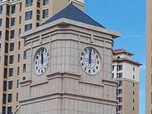 Flush Mount Tower Clock with Arabic Numerals